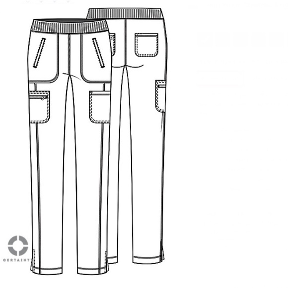 Mid-rise Tapered Leg Pull On Scrub Pant (Black) - Picture 5 of 5